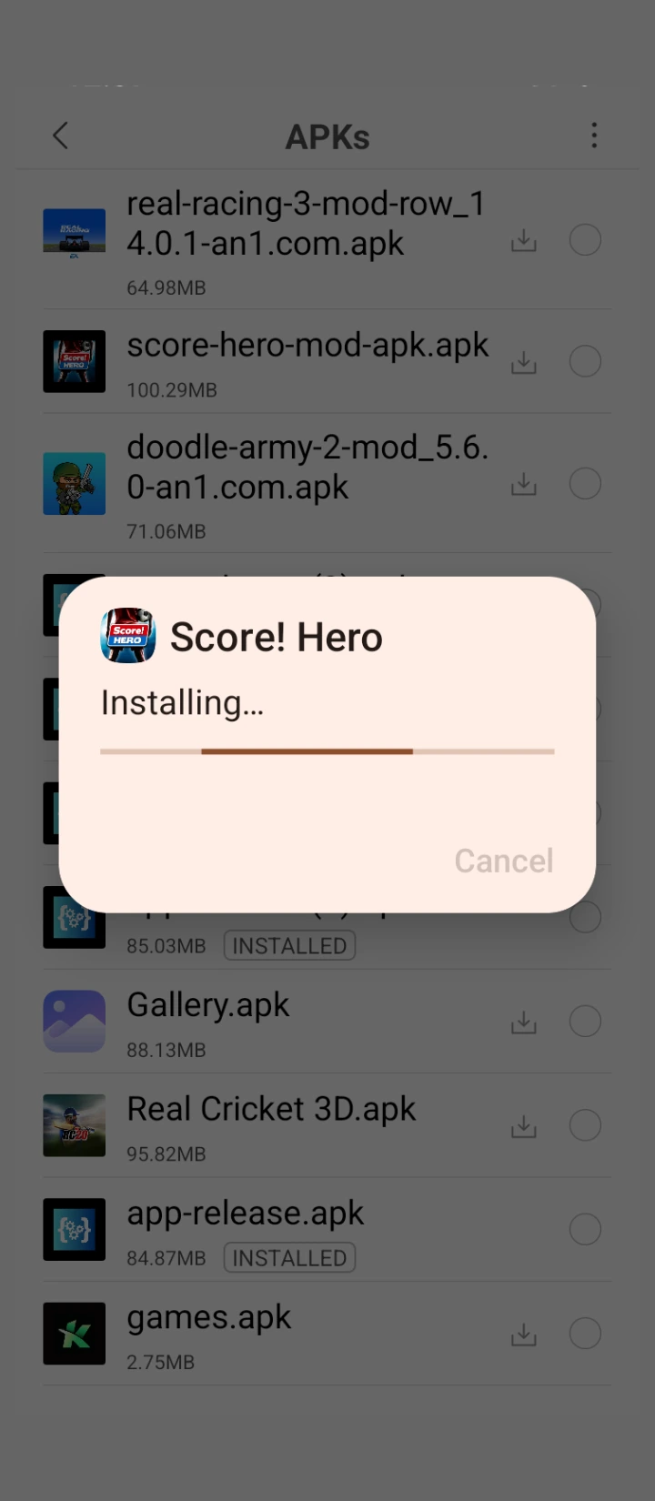 installing score hero screenshot 1